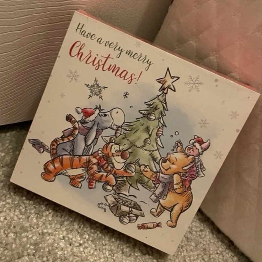 Disney’s Winnie the Pooh - Christmas Tree Square Sign- NEW! FACTORY SEALED!!